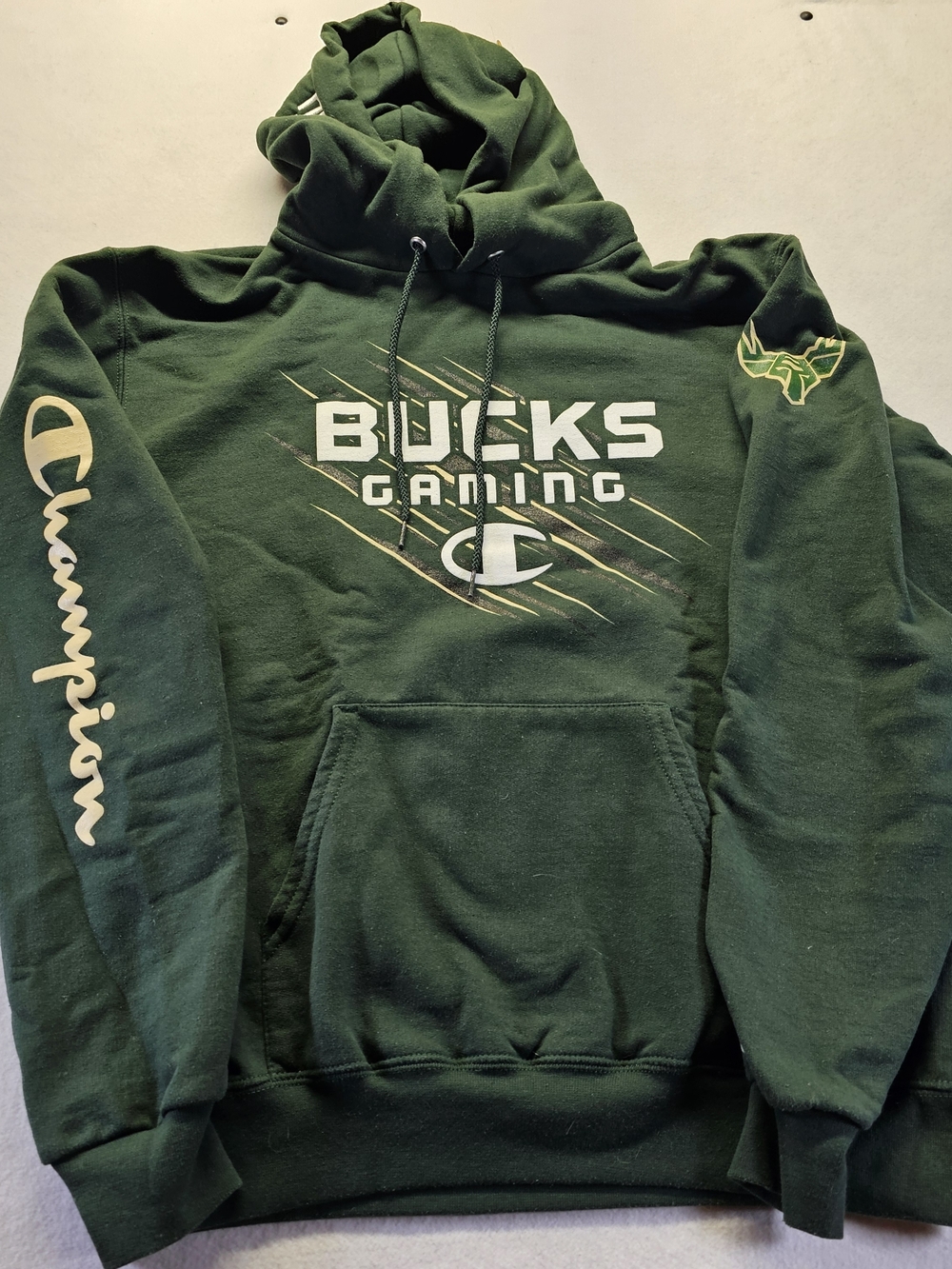 Champion x Bucks Gaming Dark Green Pullover Hoodie